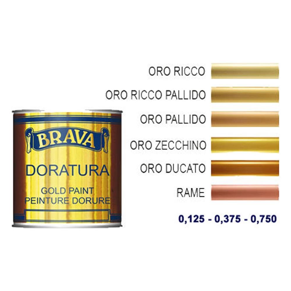 Vernice Doratura Per Esterno Rame Naturale A Pennello Ml 125 Brava - Foto 1