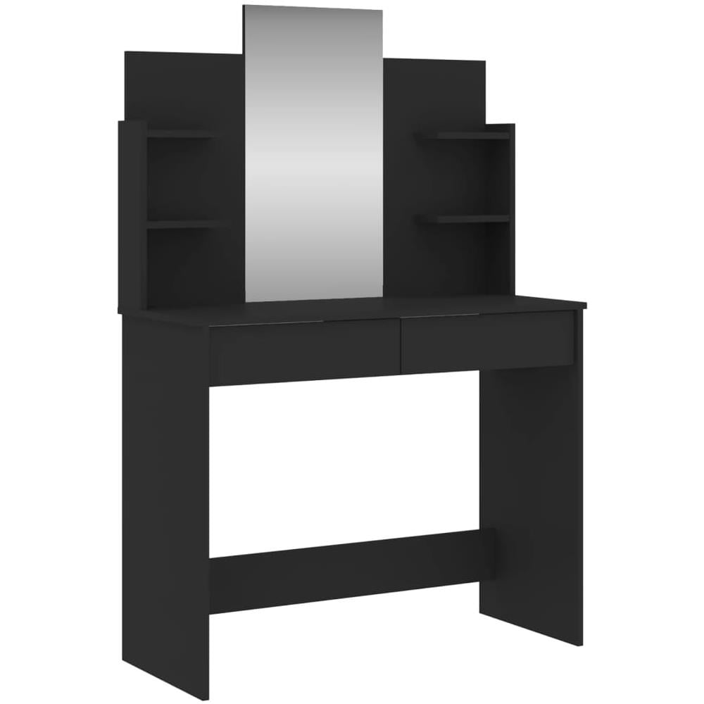 Toeletta Con Specchio Nero 96x39x142 Cm - Foto 2