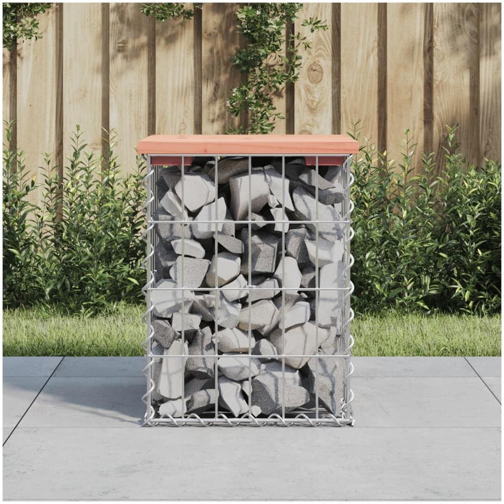 Panca da Giardino Design Gabbione 33x31x42 cm Massello Douglas - Foto 1