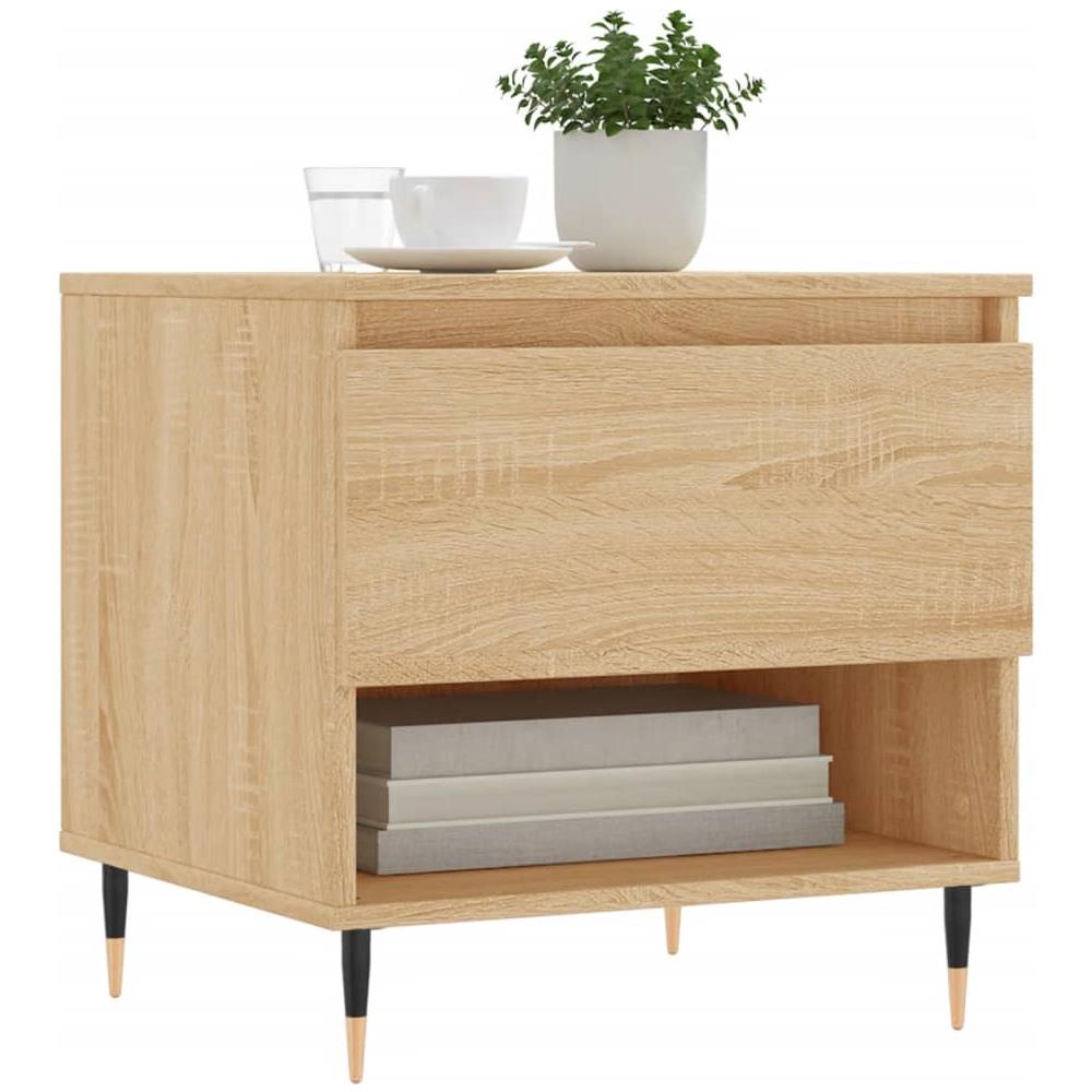 Tavolini Salotto 2pz Rovere Sonoma 50x46x50cm Legno Multistrato - Foto 3