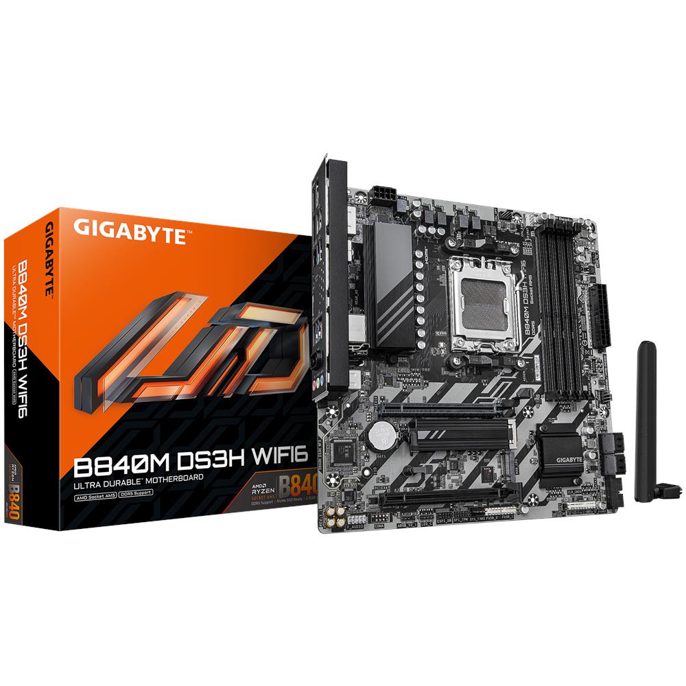 Scheda Madre B840M DS3H WIFI6 Socket AM5 Chipset B840 microATX - Foto 1
