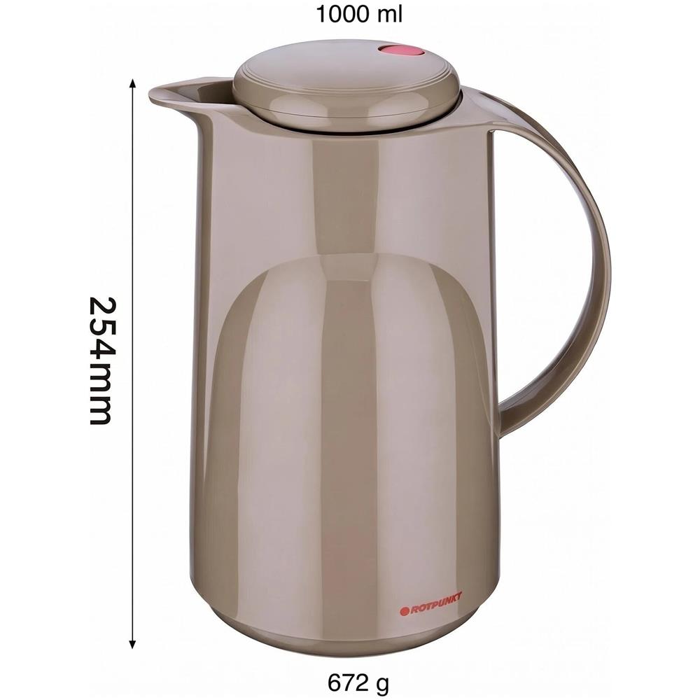 Borraccia termica 1L - 300 Marla - Senza BPA - Per tè e caffè - Marrone - Foto 2