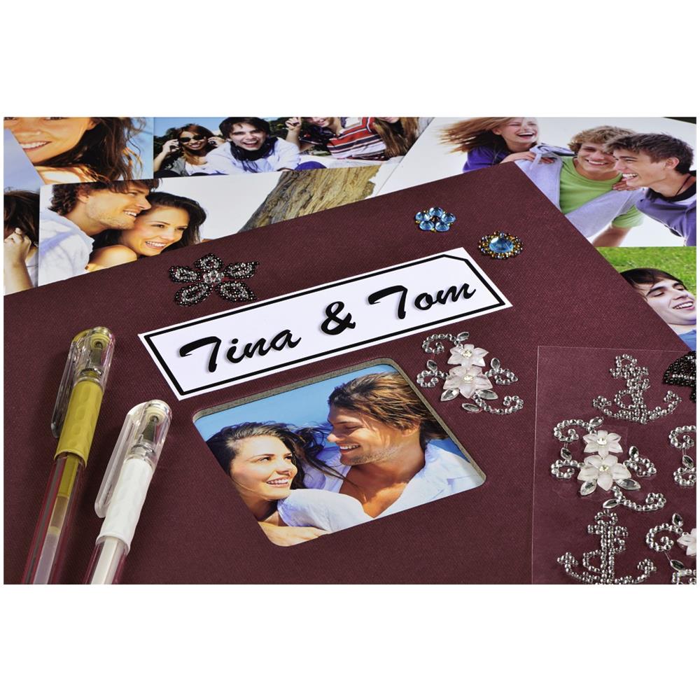 Fine Art Cartoncino, Carta Bordeaux album fotografico e portalistino - Foto 6