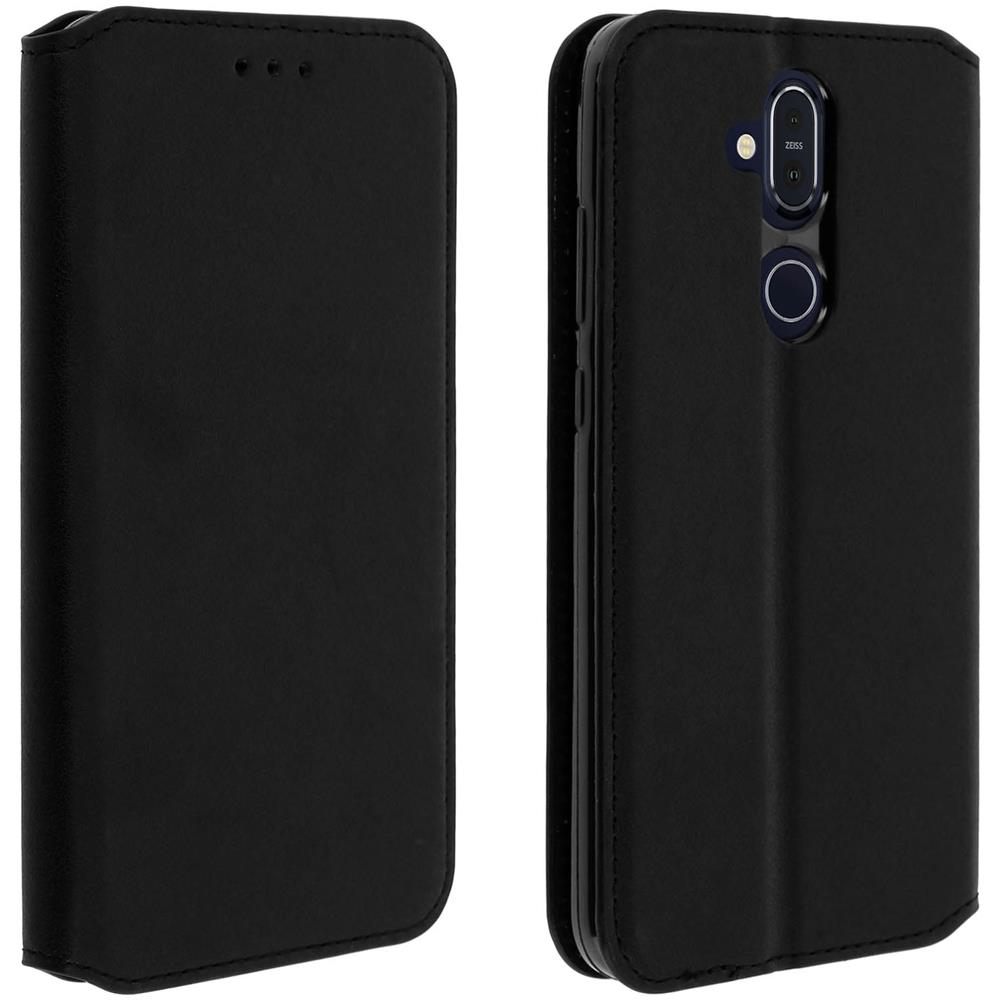 Custodia Nokia 8.1 Portacarte Funzione Supporto Nero - Foto 1