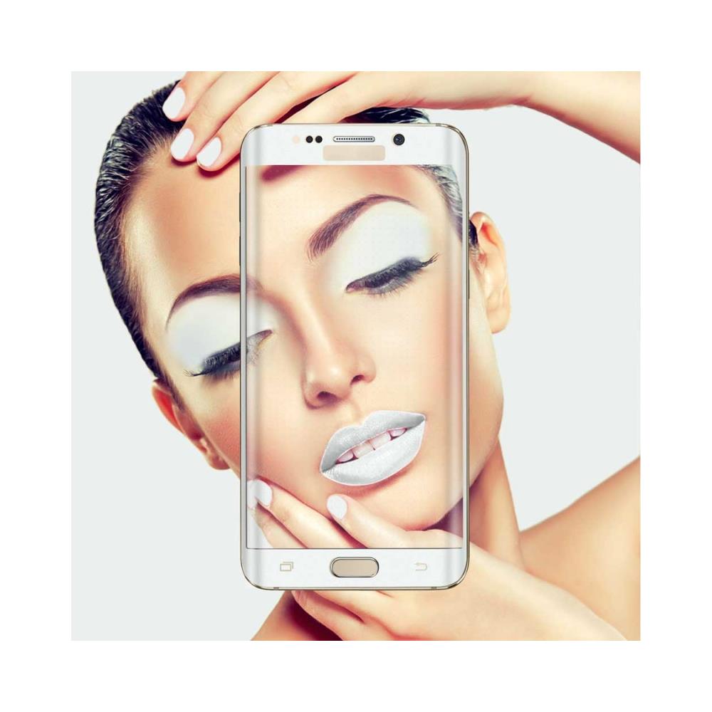 Pellicola Vetro Temperato Con Curve Galaxy S6 Edge Bianca - Foto 1