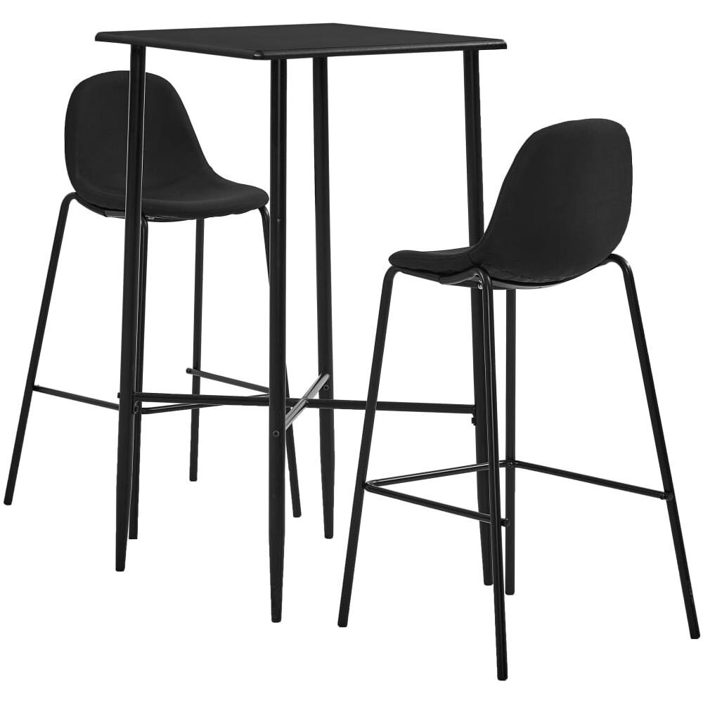 Set Da Bar 3 Pz In Tessuto Nero - Foto 1