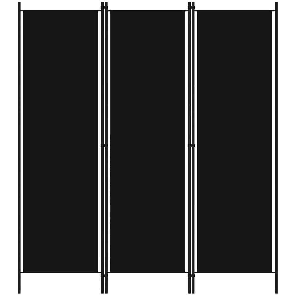 Paravento A 3 Pannelli Nero 150x180 Cm - Foto 1
