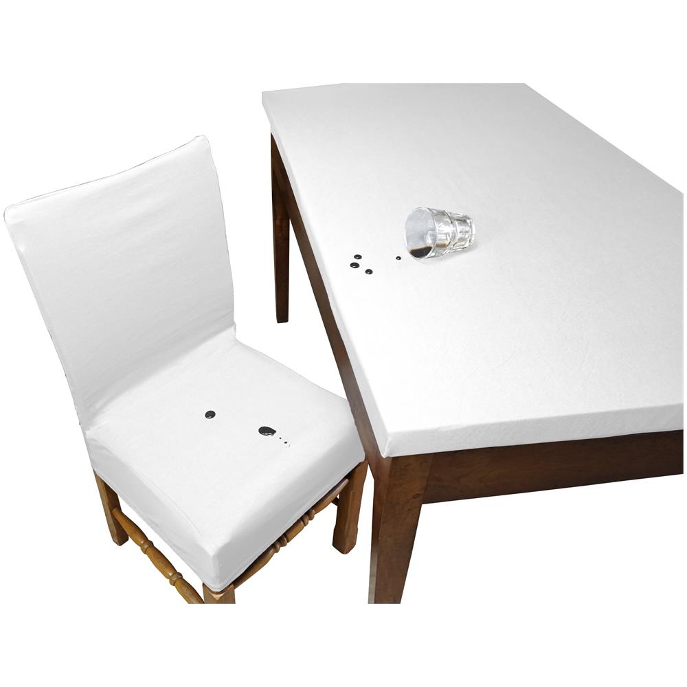 Set 4 Vestisedia Quadrato Antimacchia Made In Italy Bianco - Foto 1