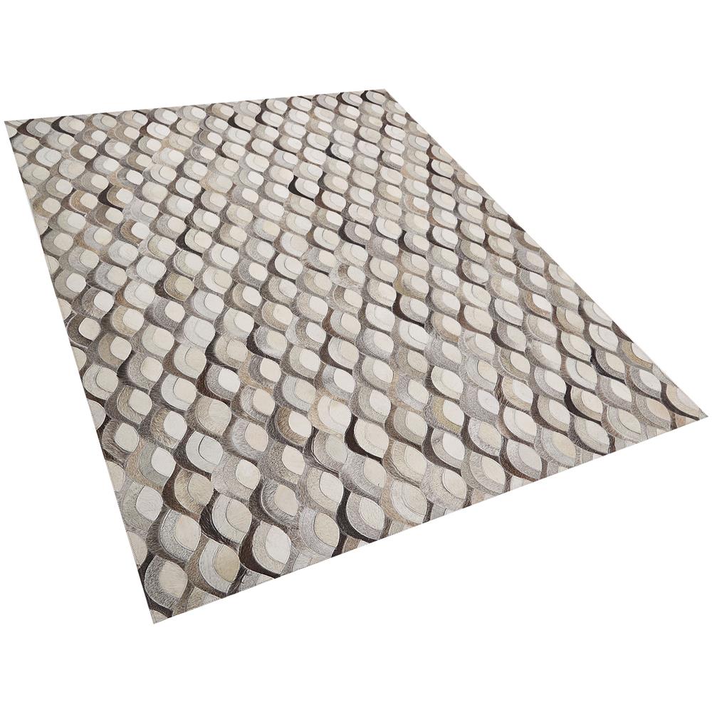 Tappeto In Pelle Marrone E Beige 160 X 230 Cm Kirca - Foto 1