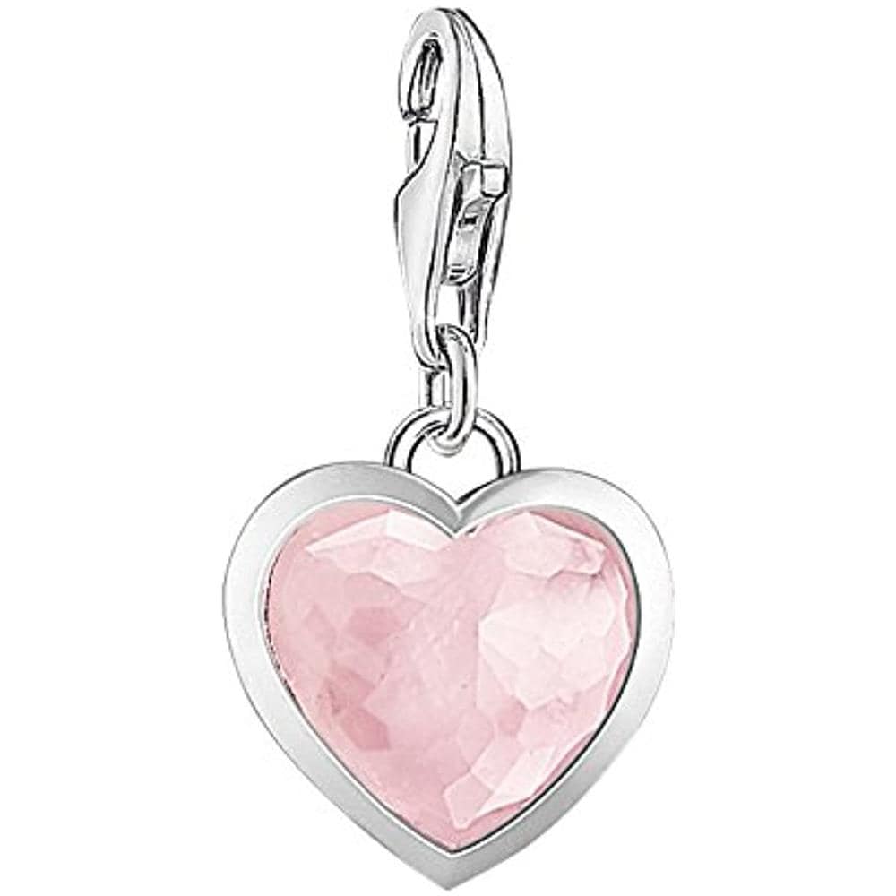 Donne-pendente Di Fascino Di Fascino Del Cuore Di Club Argento 925 Quarzo Rosa Rosa 1361-034-9 - Foto 3