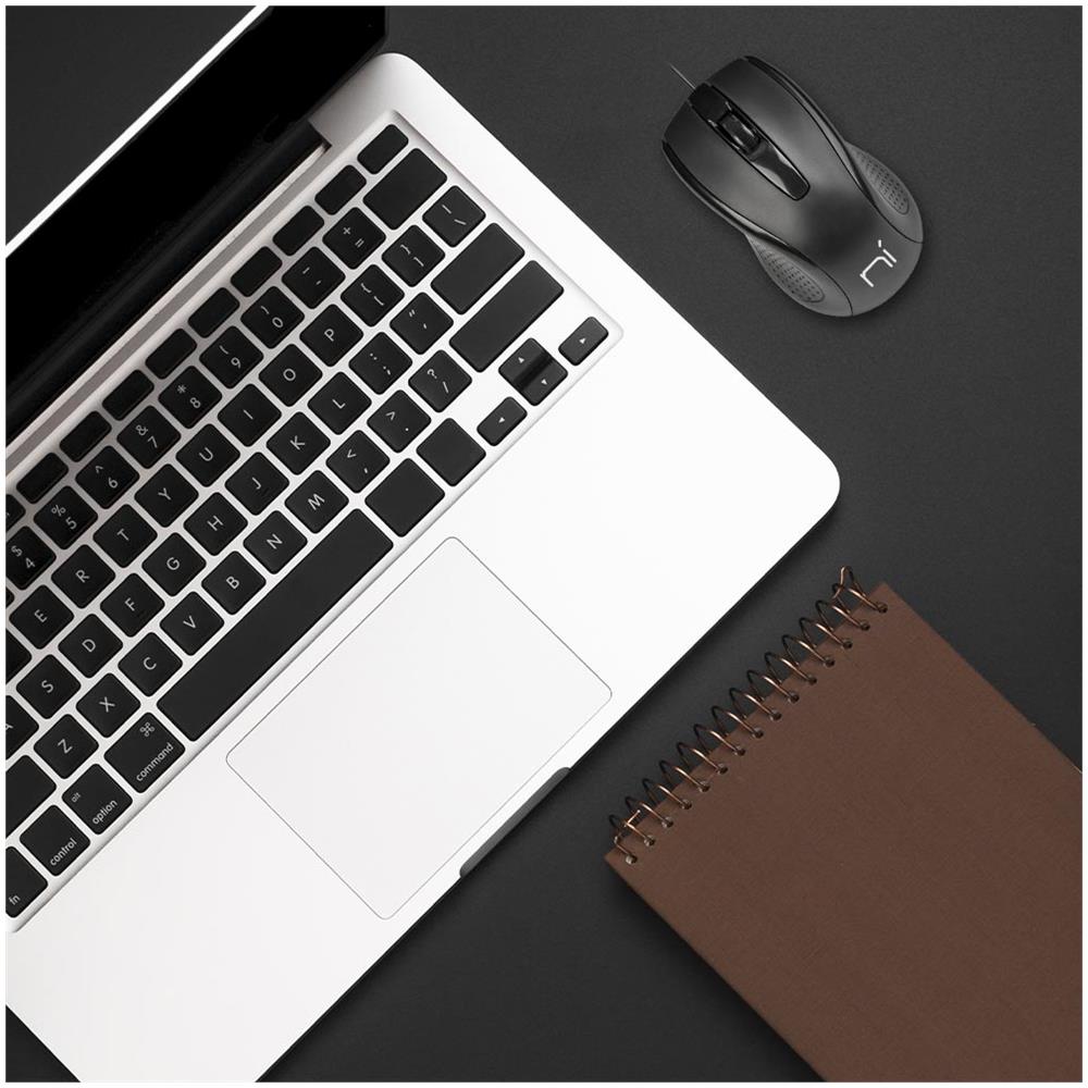 Ni - Mouse Con Filo Usb Ergonomico Da 1,2 Mt, Compatibile Con Windows 10/8/7 / xp / vista, Per Pc Mac, Nero - Foto 5