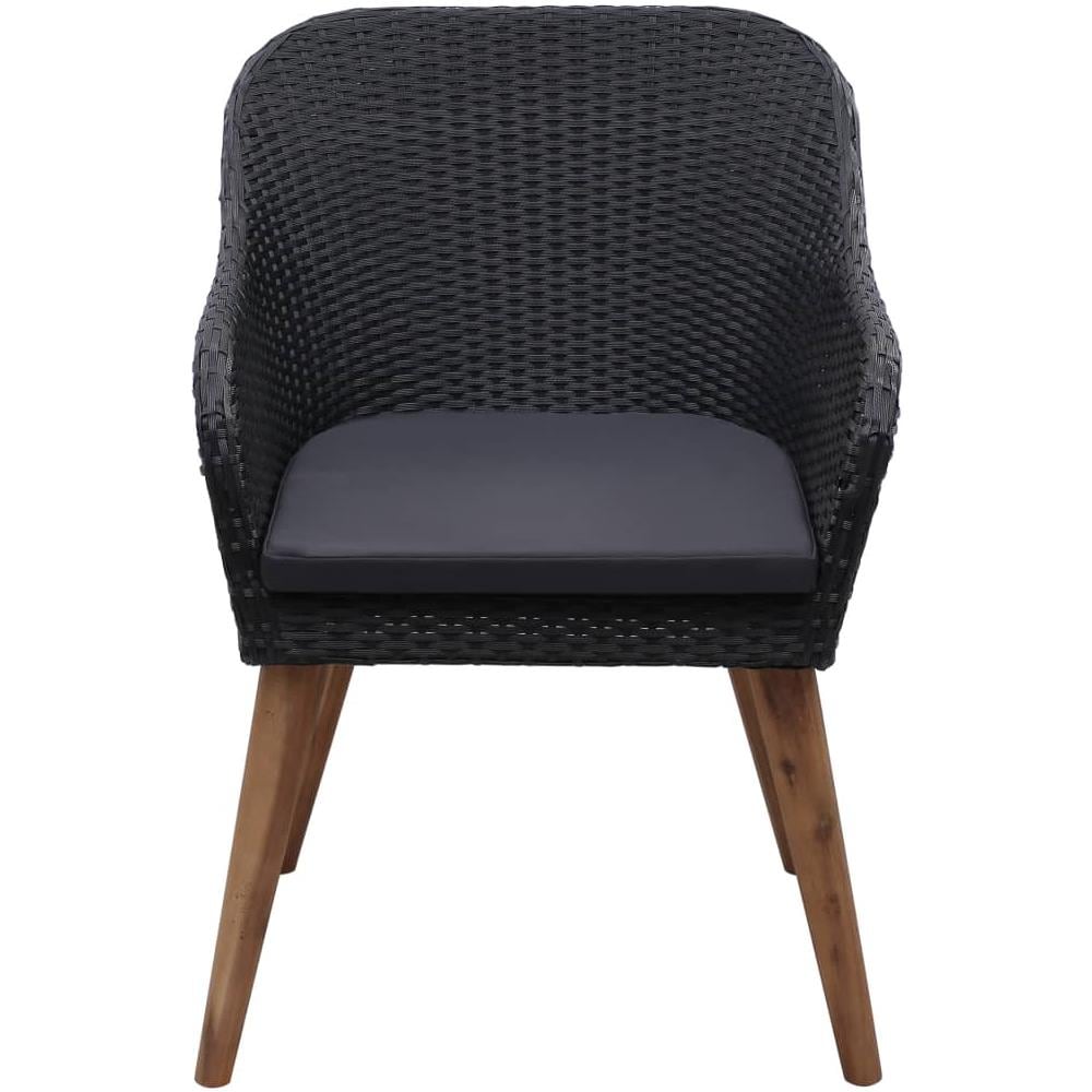 Set Mobili Da Pranzo Per Giardino 5 Pz Nero - Foto 8