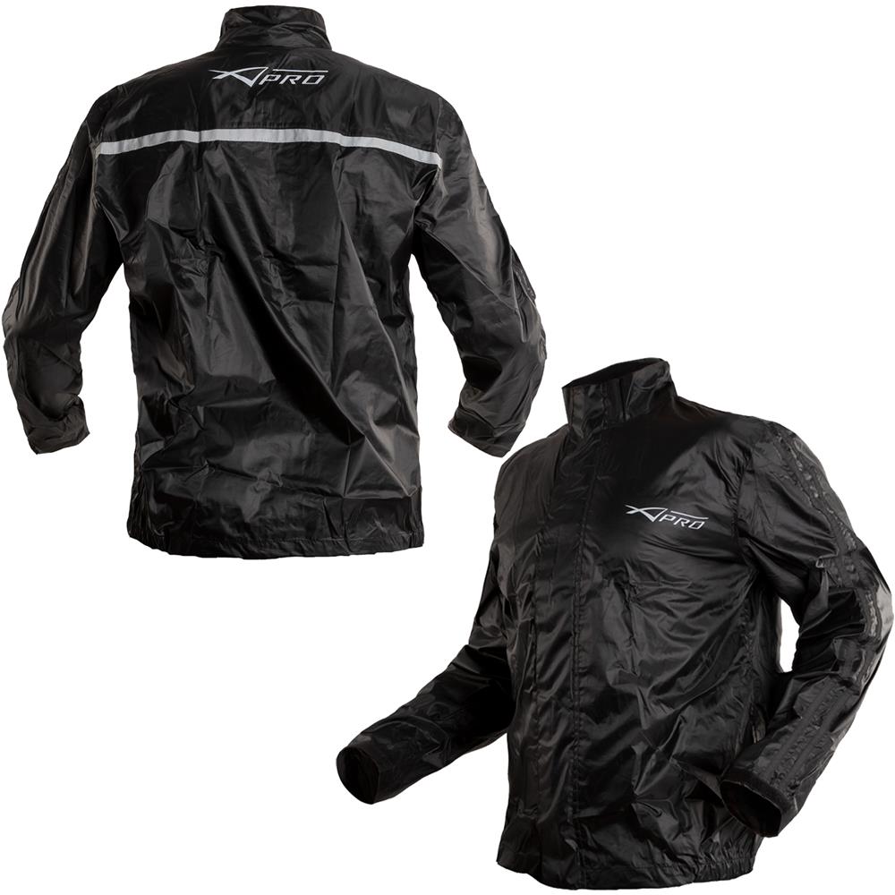 Tuta Moto Giacca Antipioggia Impermeabile Cappuccio Antiacqua Nero M - Foto 2