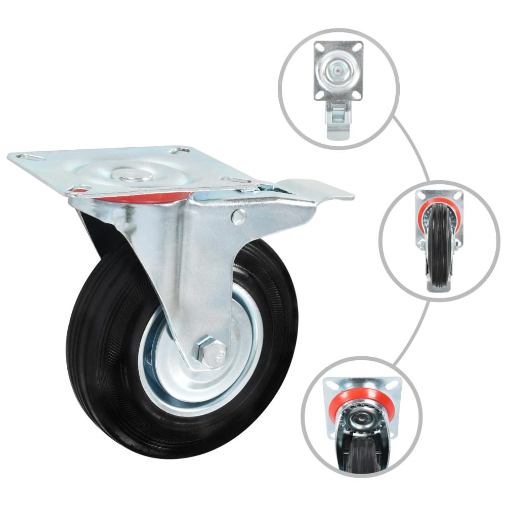 Ruote Girevoli con Doppio Freno 4 pz 125 mm - Foto 3