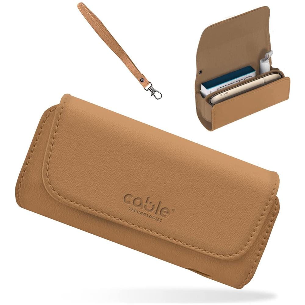 Custodia In Eco-pelle Di Alta Qualità Per Iqos 3/3 Duo / 2.4/2.4 Plus, Astuccio In Tela E Pelle Pu, organizer Iqos, Cover / borsello Sigaretta Elettronica, accessori (biscotto) - Foto 1