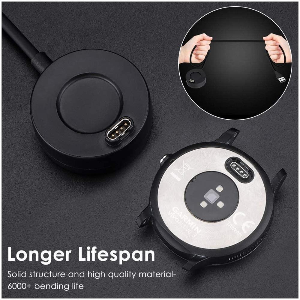 Caricabatterie Garmin Fenix 5/6 Forerunner 935/945 Usb Nero Confezione Da 2 - Foto 2