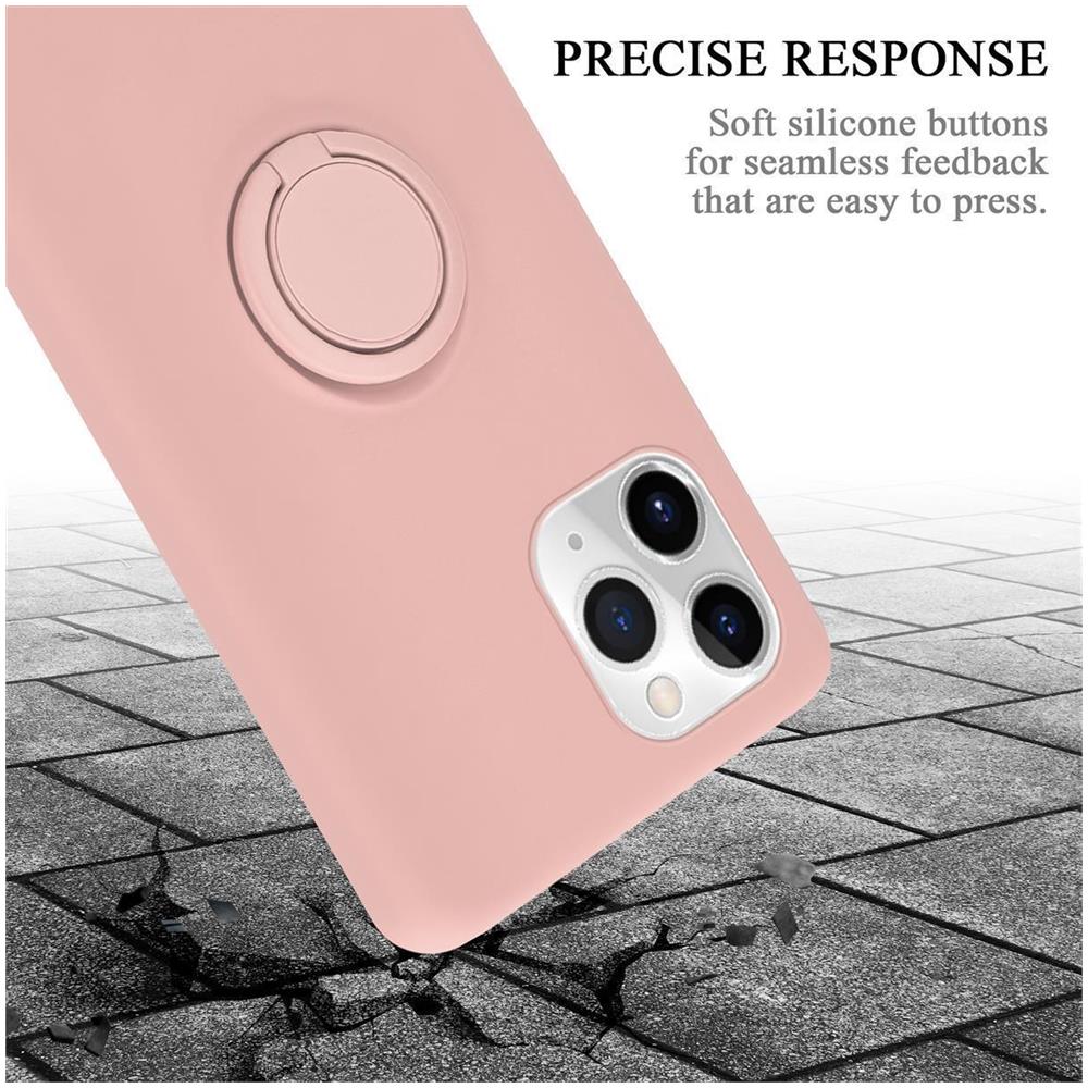 Custodia Compatibile Con Apple Iphone 11 Pro Max In Liquid Rosa - Coperchio Protettivo In Silicone Tpu Flessibile Con Anello - Foto 8