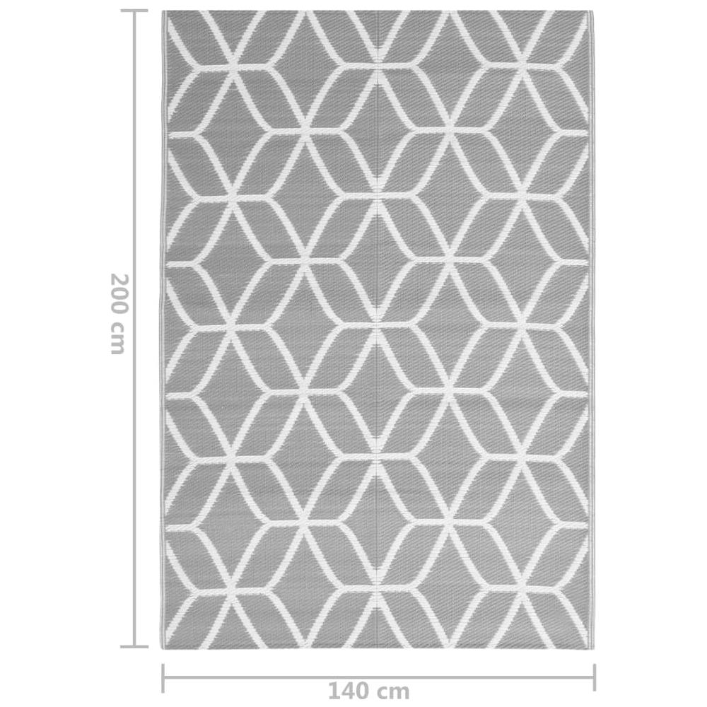 Tappeto Da Esterno Grigio 140x200 Cm In Pp - Foto 2