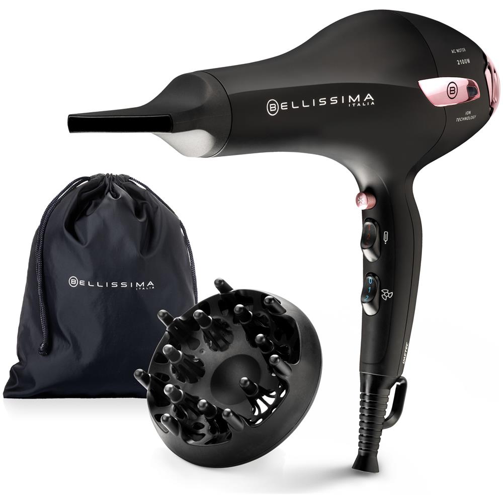 Asciugacapelli Professionale P7 3200 con Potenza 2100 W Colore Nero /Rosa - Foto 1