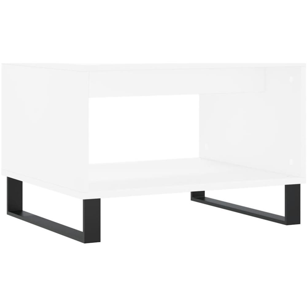 Tavolino Da Salotto Bianco 60x50x40 Cm In Legno Multistrato - Foto 2