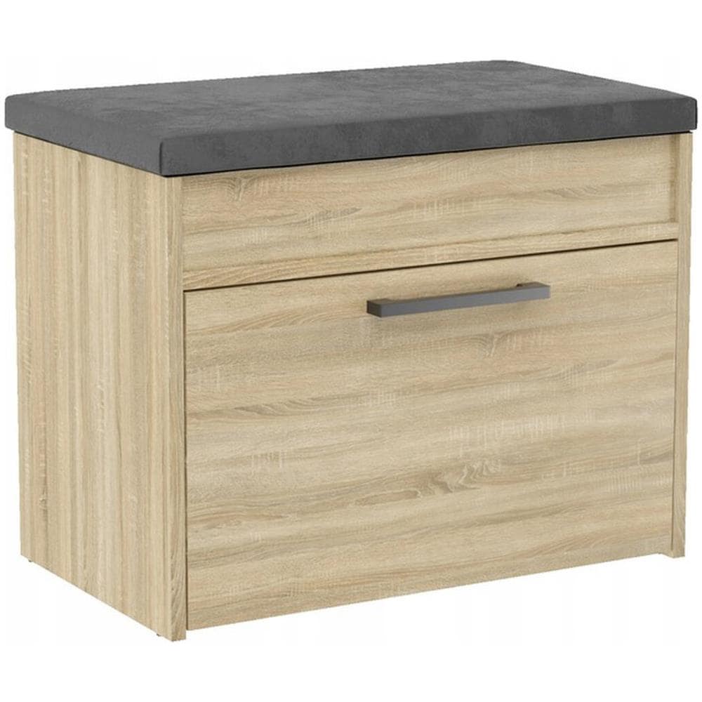Parma Mini Sonoma Scarpiera Parma Mini Sonoma Nero Rovere Laminato Plastica Moderno - Foto 1
