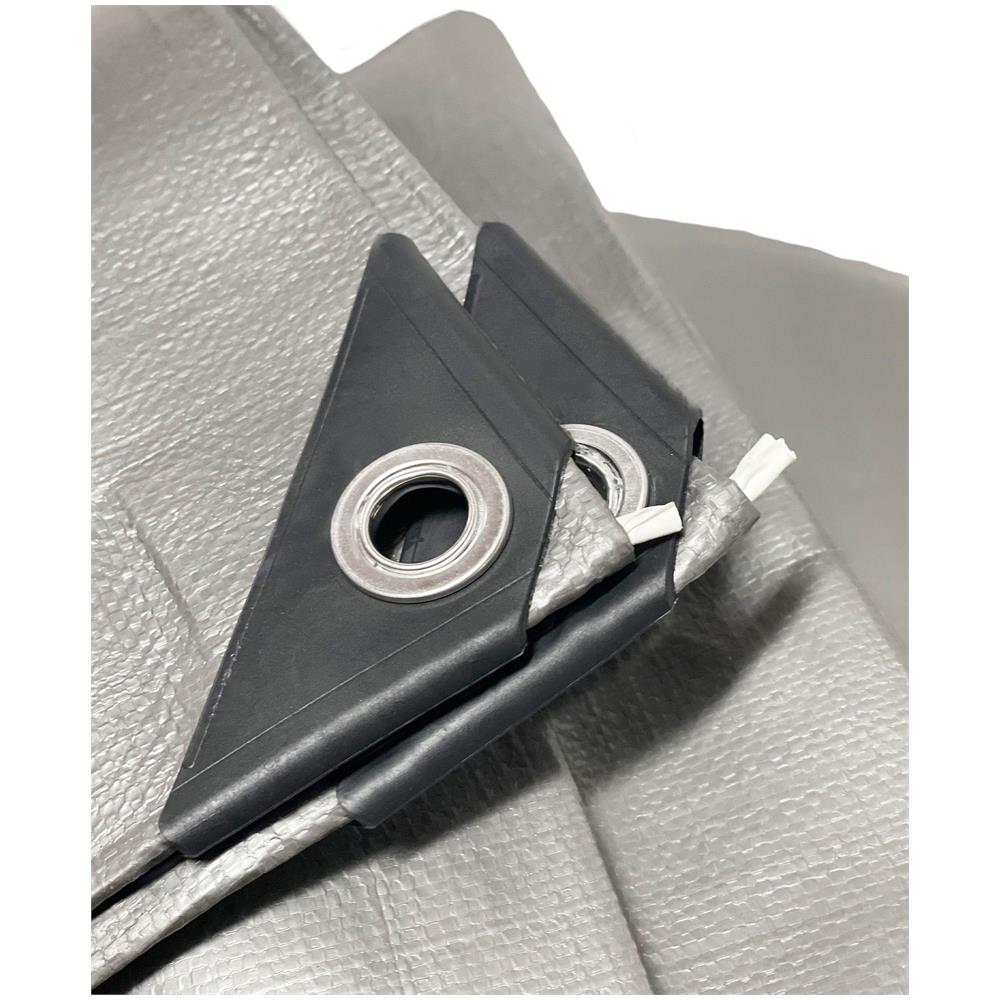 Telo impermeabile da Esterno 8x10 mt 260 gr /m² | Telone Occhiellato In Polietilene Rinforzato Antistrappo con Occhielli Antiruggine, Angoli Rinforzati e Corda Perimetrale - Foto 2