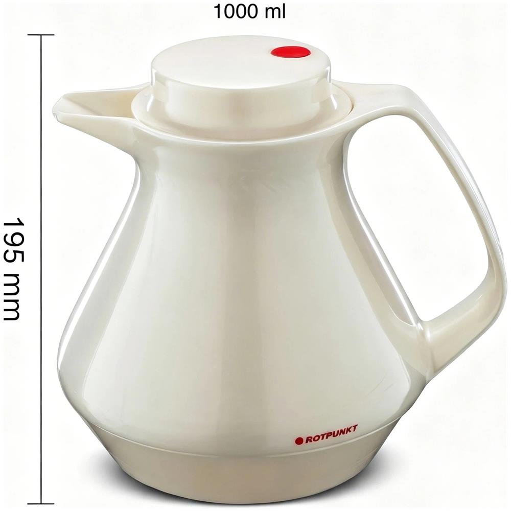 350 Borraccia termica 1L - Caraffa per caffè e tè - Senza BPA - Bianco - Foto 2