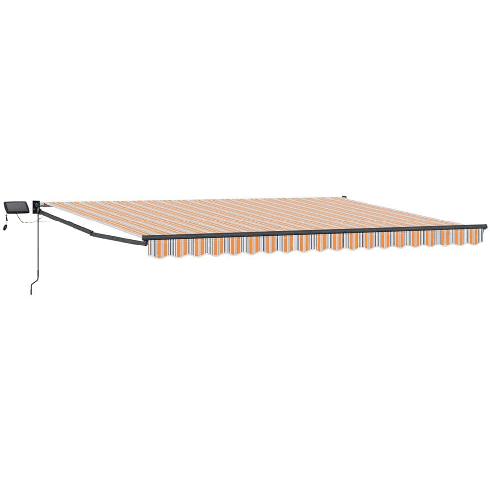 Tenda retrattile manuale con LED Blu e Arancione 4 × 3 m - Foto 1