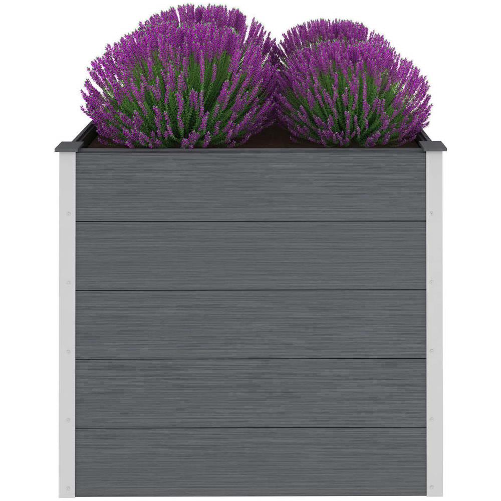Fioriera Da Giardino In Wpc 100x100x91 Cm Grigia - Foto 2