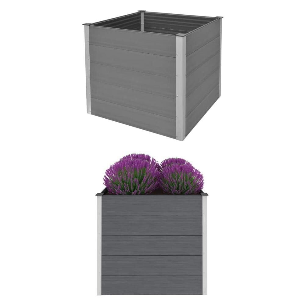 Fioriera Da Giardino In Wpc 100x100x91 Cm Grigia - Foto 1