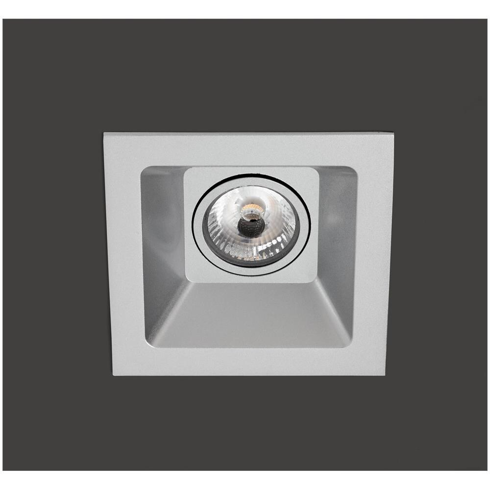 Faretto Ad Incasso Grigio Quadrato 8w Led - Foto 1