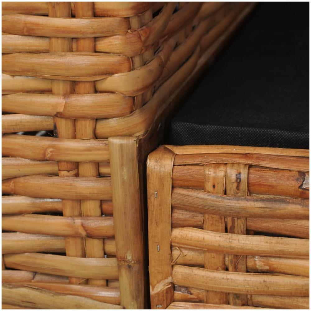 Poltrona con Cuscini Marrone in Rattan Naturale 94 x 78 x 66 cm - Foto 2