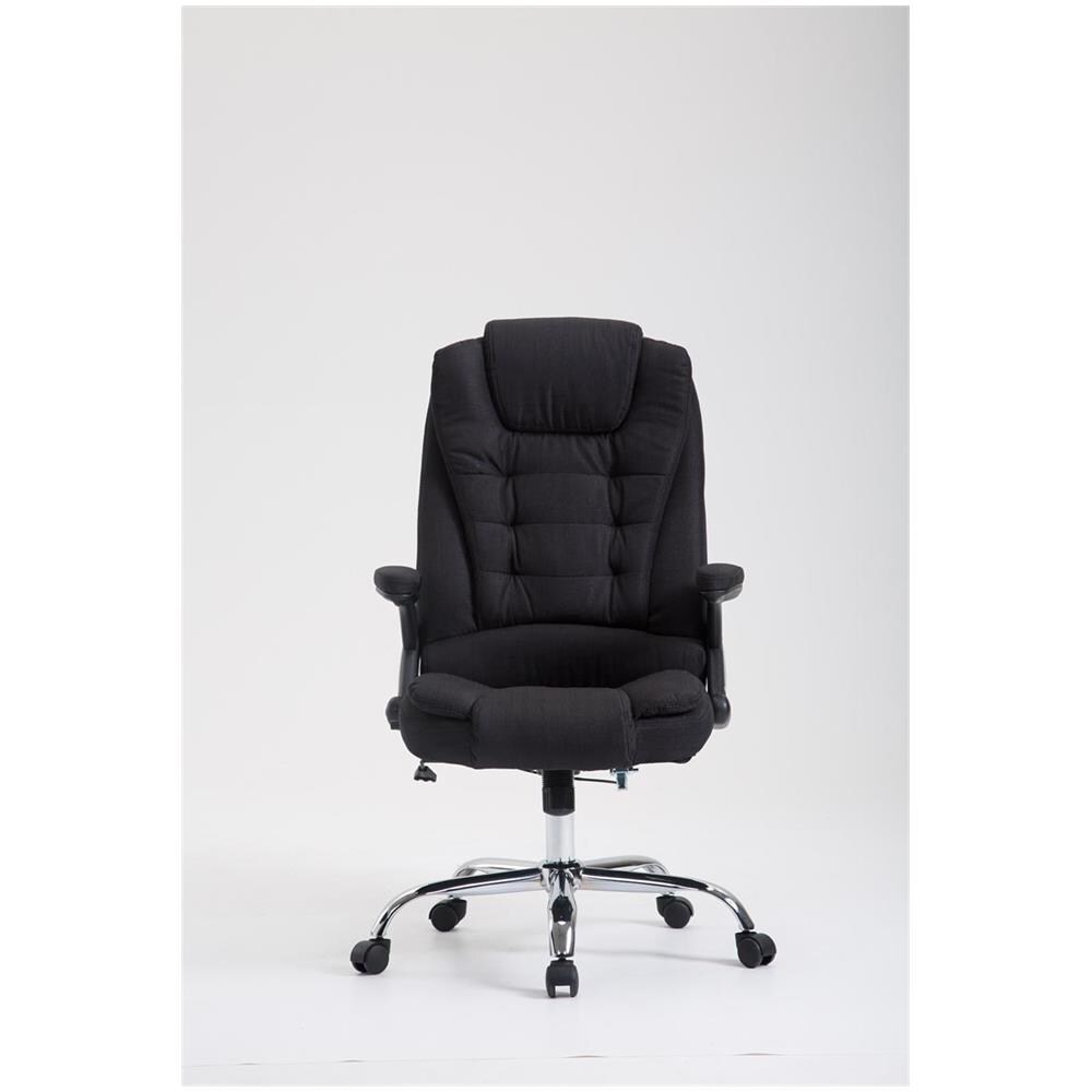 Sedia Ufficio Thor XXL in Stoffa - Poltrona Studio Carico Max 150 kg I Sedia Pc Ergonomica Imbottita e Regolabile in Altezza I Sedia da Scrivania con Ruote e Alto Schienale Nero - Foto 2