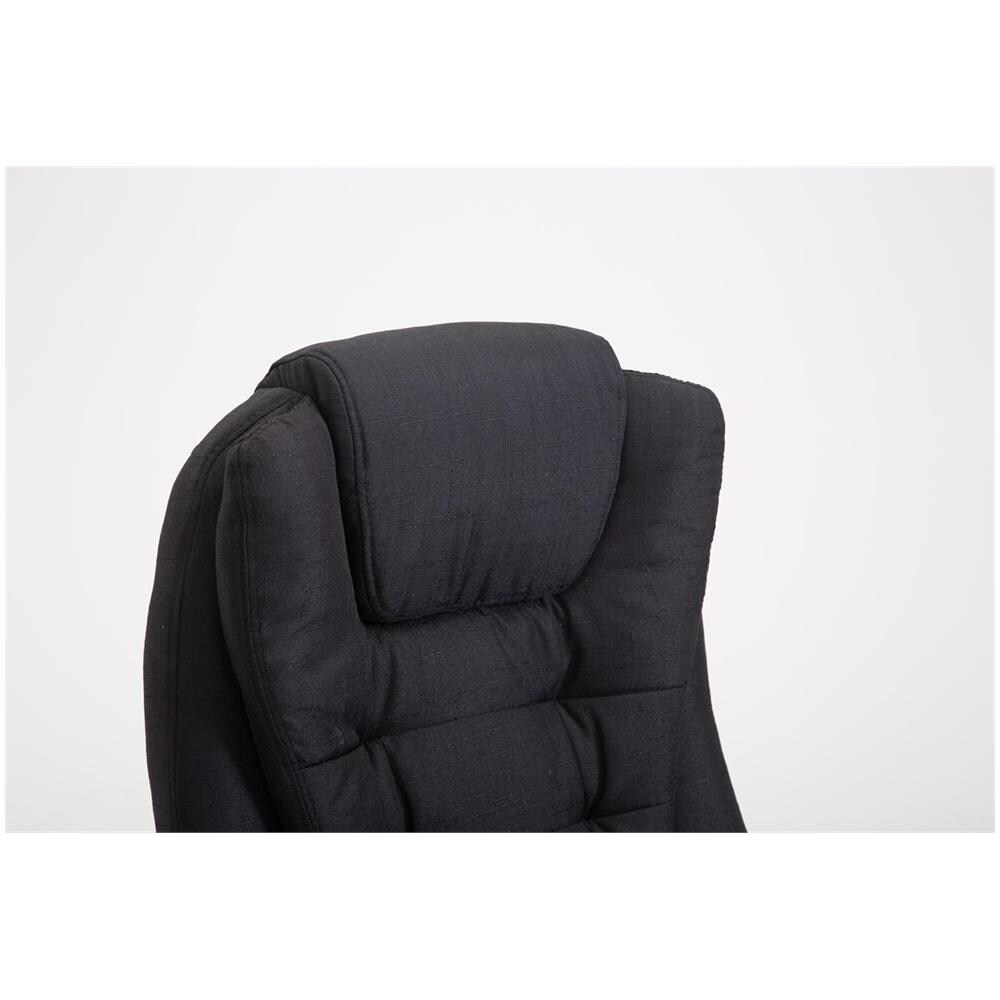 Sedia Ufficio Thor XXL in Stoffa - Poltrona Studio Carico Max 150 kg I Sedia Pc Ergonomica Imbottita e Regolabile in Altezza I Sedia da Scrivania con Ruote e Alto Schienale Nero - Foto 5