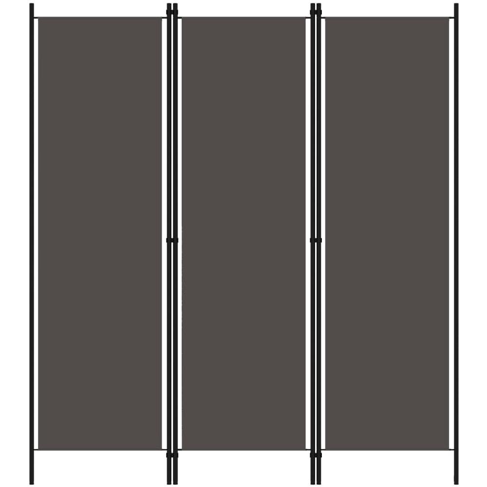 Paravento A 3 Pannelli Antracite 150x180 Cm - Foto 1