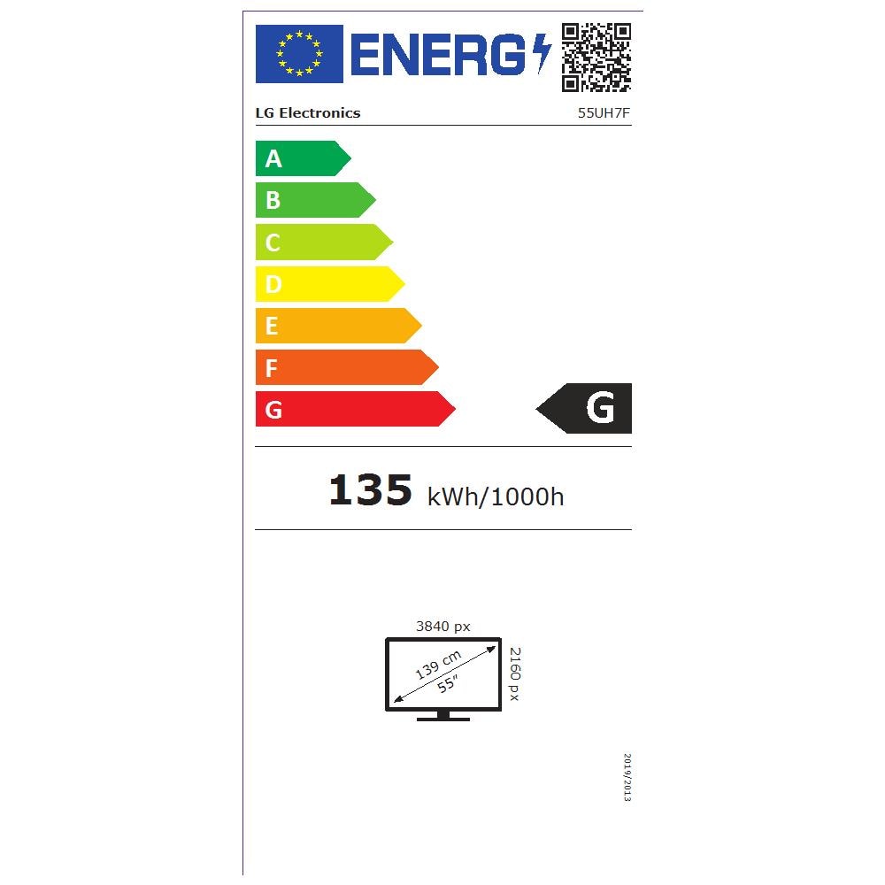 4K Ultra HD 55UH7F-H Pannello piatto per segnaletica digitale 139,7 cm (55") IPS Wi-Fi 700 cd /m² Nero WebOS 24/7 - Foto 2