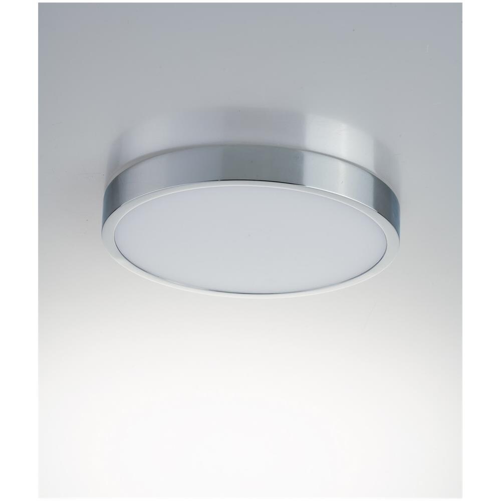 Plafoniera Led Flush Tonda, Cromo, 4000k - Foto 1