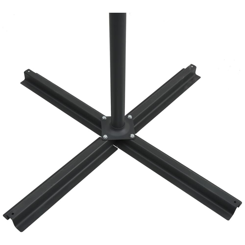 Ombrellone A Sbalzo Con Led E Palo In Acciaio 250x250cm Azzurro - Foto 8