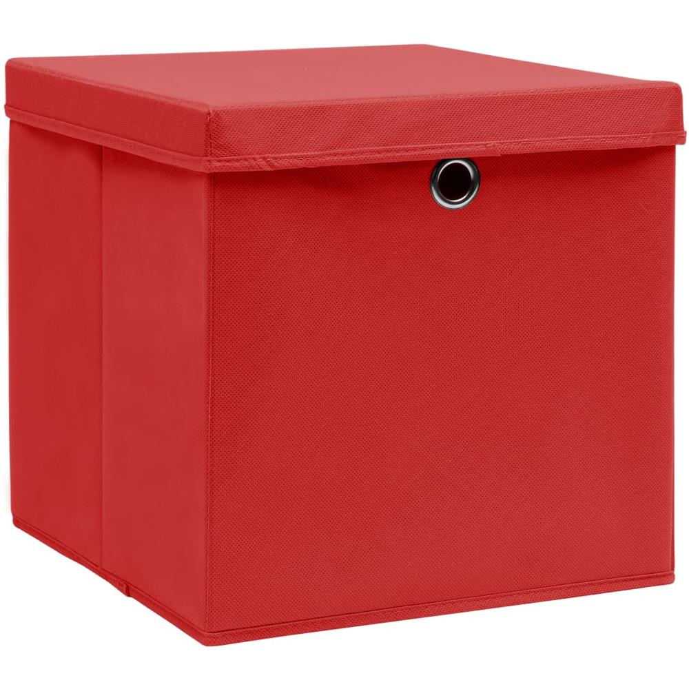 Contenitori con Coperchi 10 pz 28x28x28 cm Rosso - Foto 2