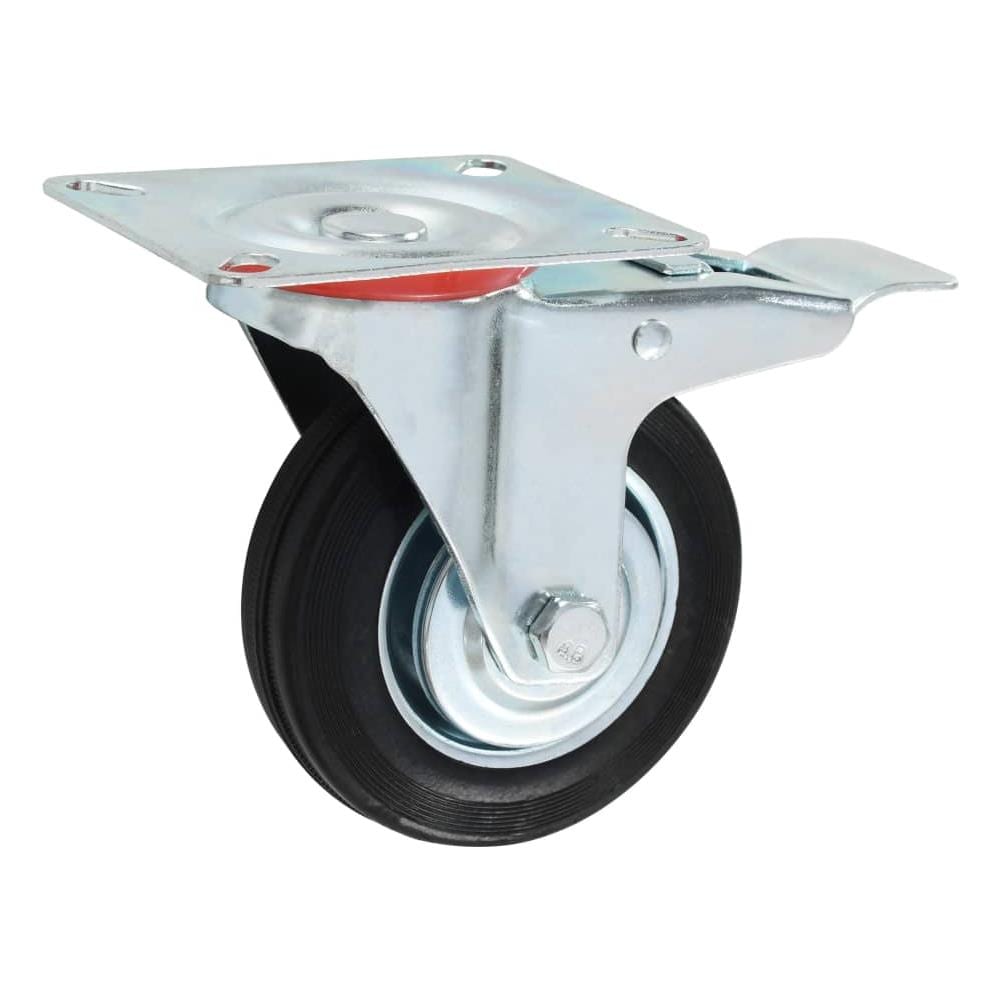 Ruote Girevoli con Doppio Freno 4 pz 100 mm - Foto 2