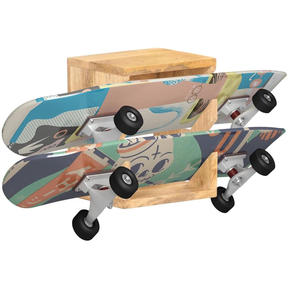 Supporto Skateboard da Parete 25x20x30 cm in Legno di Mango - Foto 3