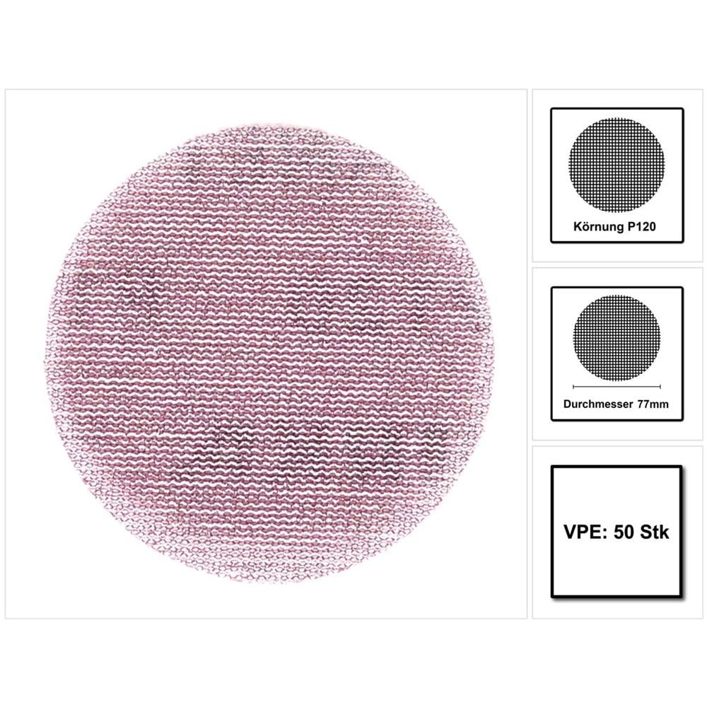 Abranet Disco Abrasivo Grip 77mm / P120 - 50 Pezzi (5420305012)  - Foto 1