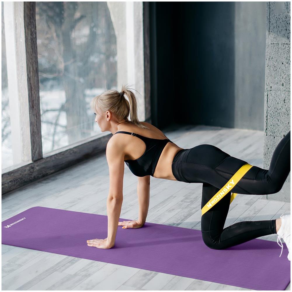 Tappetino Per Esercizi 181 Cm X 63 Cm X 1 Cm Yoga Pilates Nero (wnsp-blac) - Foto 8