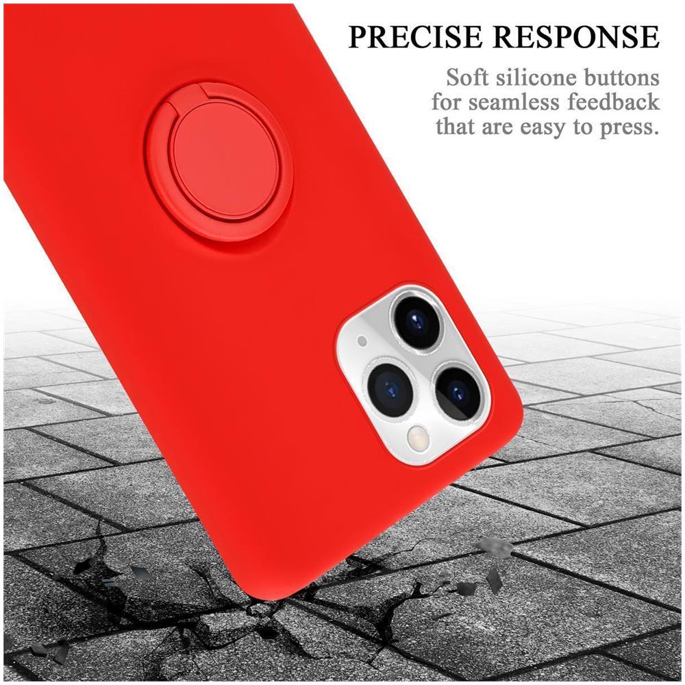 Custodia Compatibile Con Apple Iphone 11 Pro Max In Liquid Rosso - Coperchio Protettivo In Silicone Tpu Flessibile Con Anello - Foto 8