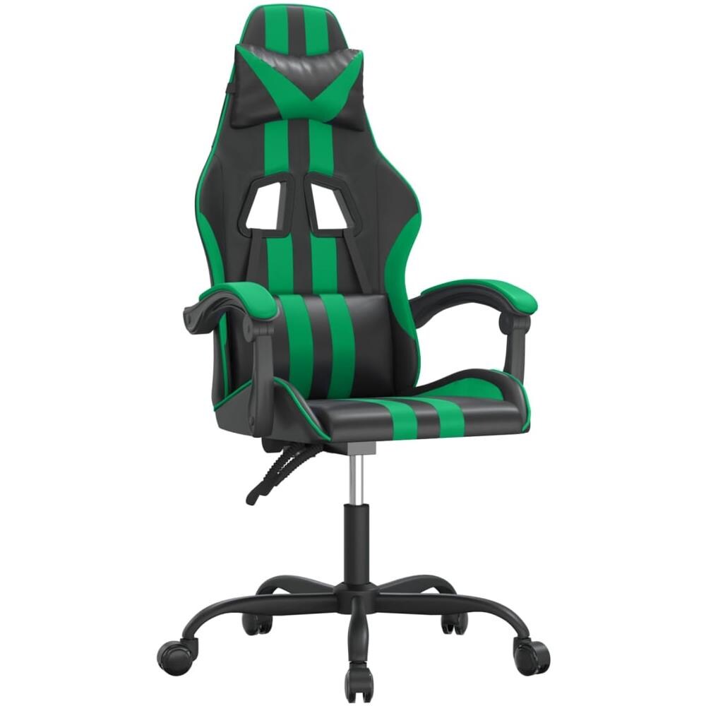 Sedia Da Gaming Nera E Verde In Similpelle - Foto 2