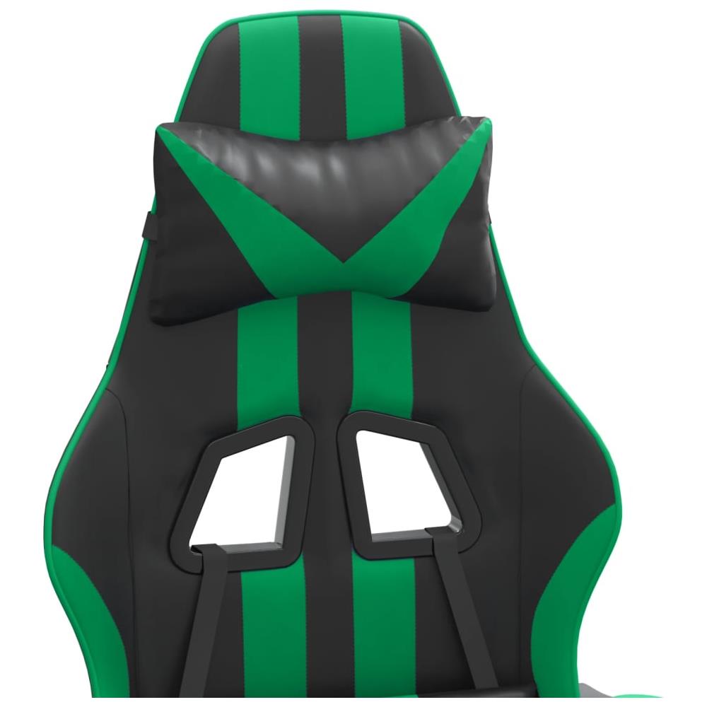 Sedia Da Gaming Nera E Verde In Similpelle - Foto 11