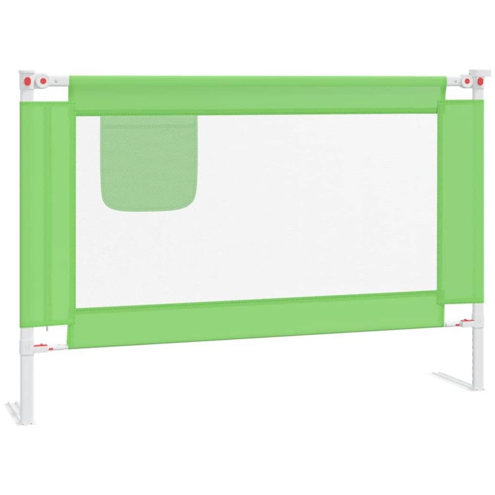 Sponda Letto Di Sicurezza Per Bambini Verde 100x25 Cm Tessuto - Foto 2