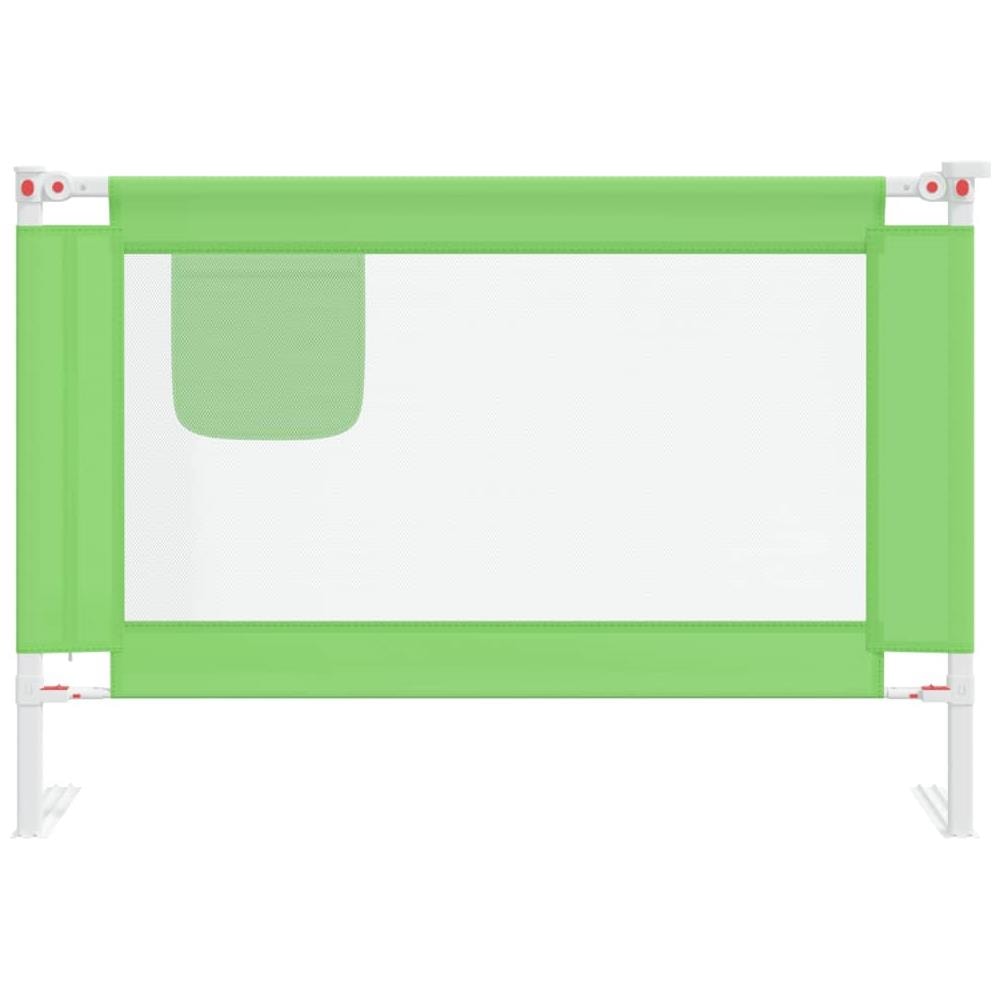 Sponda Letto Di Sicurezza Per Bambini Verde 100x25 Cm Tessuto - Foto 3