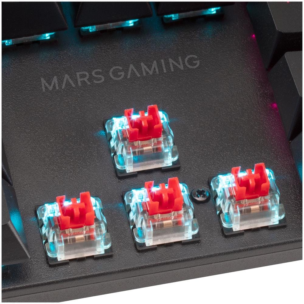 Tastiera Gaming USB Meccanica MK422 Retroilluminata Colore Nero (Layout Italiano) Switch Rosso - Foto 5