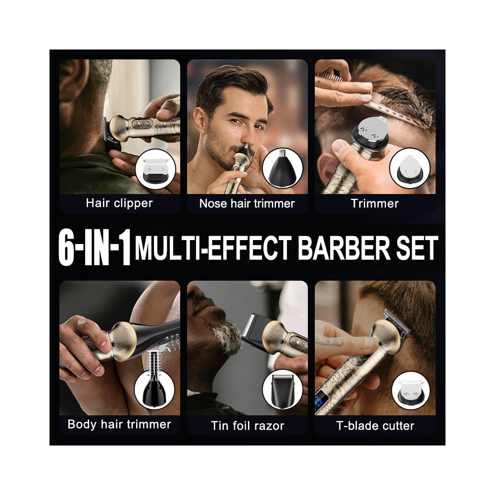 Rifinitore Per Capelli 6 In 1, Rifinitore Per Barba, Rifinitore Per Naso - Potente E Silenzioso Bronze - Foto 2